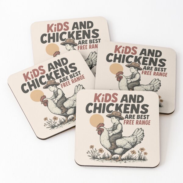 Item preview, Funny Farm Life Shirt – Kids and Chickens Are Best Free Range Vintage Humor designed and sold by Artisticlions-A.