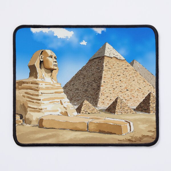 Item preview, Pyramids of Giza Egypt Watercolor designed and sold by Magnolia Valley Art.