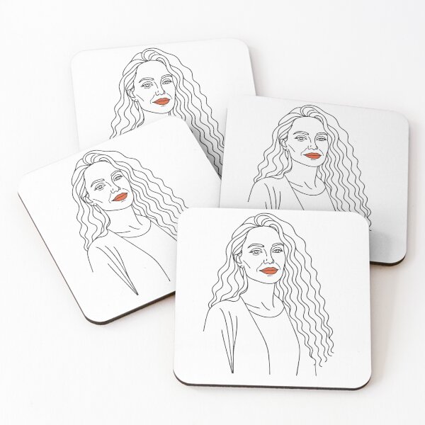 Item preview, Minimalist Angelina Jolie Line Art Portrait designed and sold by Manyface Artistry.