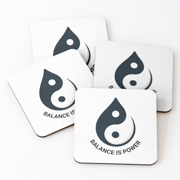Item preview, "Balance Is Power" Yin Yang, minimalist, Inspirational Quotes,  designed and sold by karinasalwaszka.