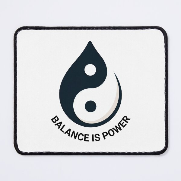 Item preview, "Balance Is Power" Yin Yang, minimalist, Inspirational Quotes, designed and sold by karinasalwaszka.