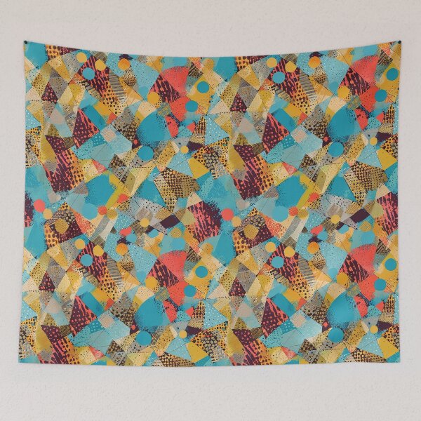 Item preview, Colorful Abstract Geometric Pattern With Bold Shapes and Textures designed and sold by CoolPixels.