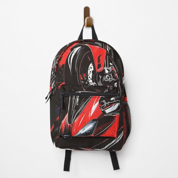 Item preview, motorcycle red biker black red white digital artwork | dejco.art designed and sold by dejco.art.