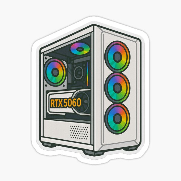 Item preview, White gaming rig RGB PC NVIDIA RTX 5060 designed and sold by AL-WADI.