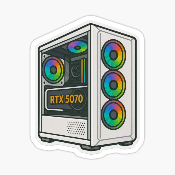 Item preview, White gaming rig RGB PC NVIDIA RTX 5070 designed and sold by AL-WADI.