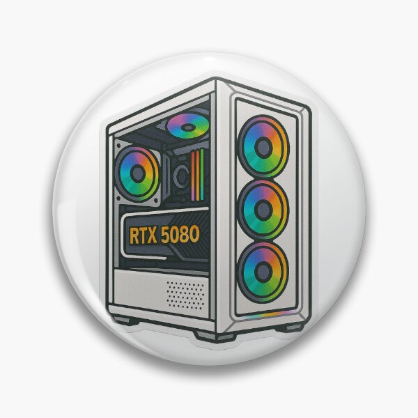 Item preview, White gaming rig RGB PC NVIDIA RTX 5080 designed and sold by AL-WADI.