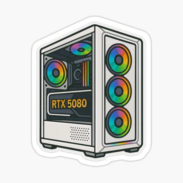 Item preview, White gaming rig RGB PC NVIDIA RTX 5080 designed and sold by AL-WADI.