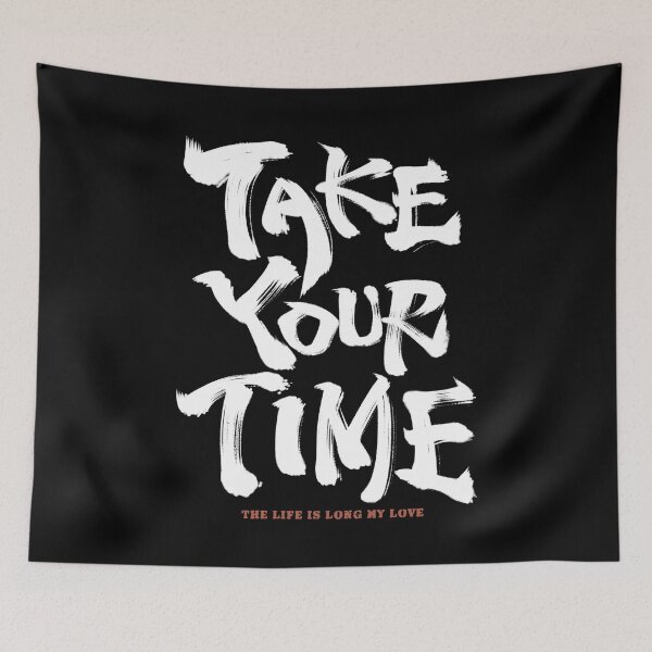 Item preview, Take your time Japanese style calligraphy art black ver designed and sold by Necokite.