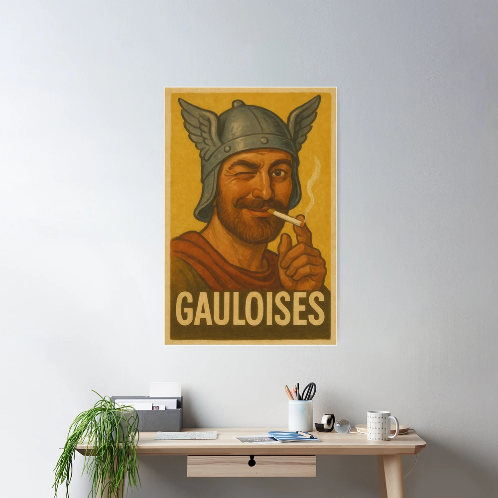 Gauloises Cigarettes Vintage Advertising Poster