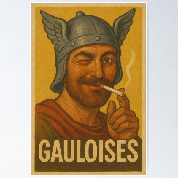 Gauloises Cigarettes Vintage Advertising Poster