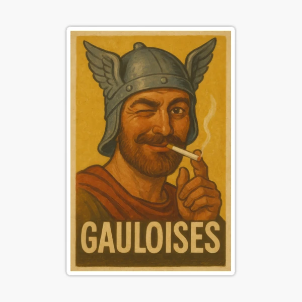Gauloises Cigarettes Vintage Advertising Poster