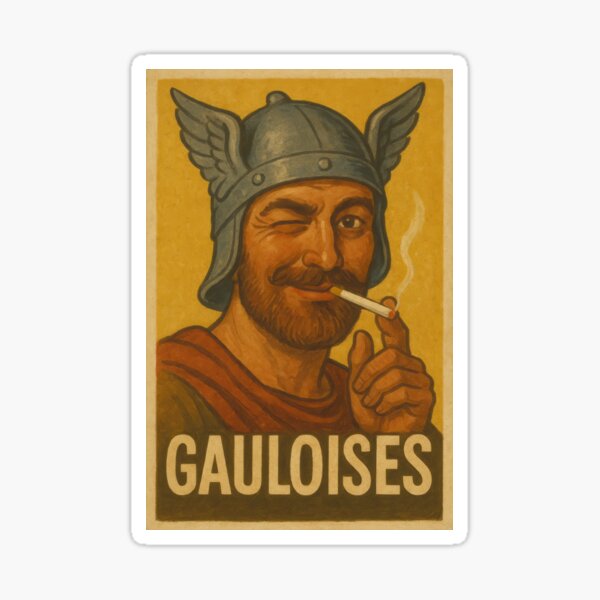 Item preview, Cartel publicitario vintage de cigarrillos Gauloises designed and sold by Candie-Shop.