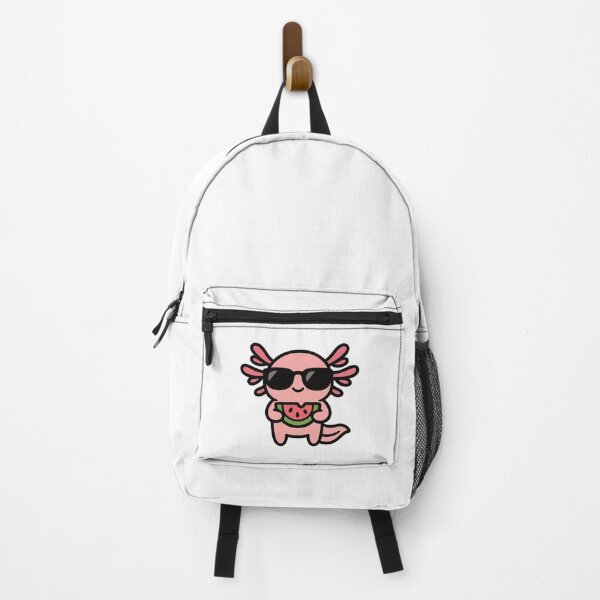Item preview, Cute Axolotl Eating Watermelon with Sunglasses designed and sold by RetroPop23.
