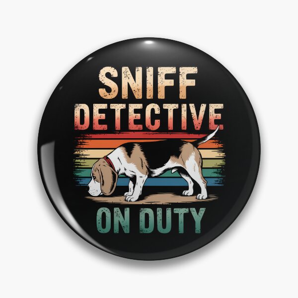 Item preview, Beagle Sniff Detective Retro Dog designed and sold by Taans-Creation.