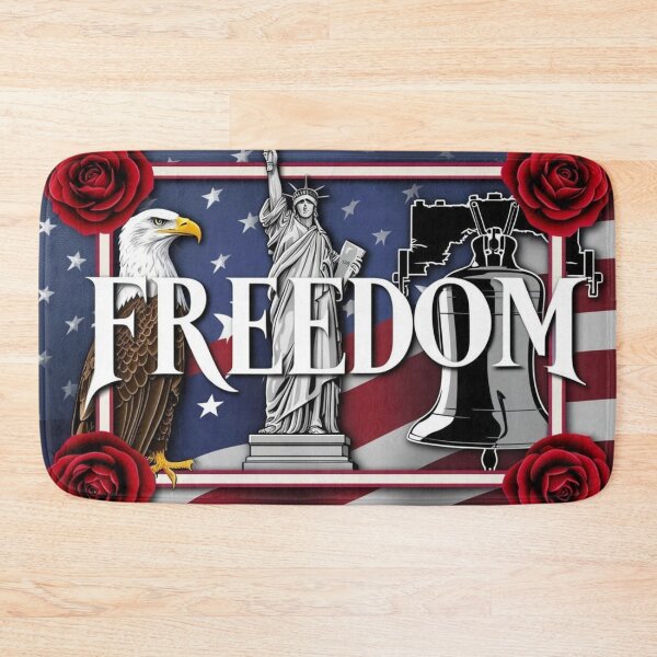 Item preview, Patriotic Freedom with National Symbols Poster designed and sold by All Creative Designer.
