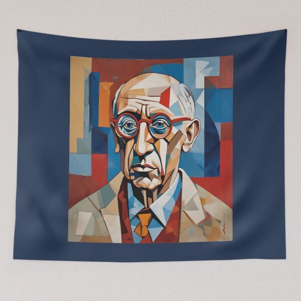 Item preview, "Cubist Reflections: Stylized Portrait of Pablo Picasso" designed and sold by Artisticanvas.