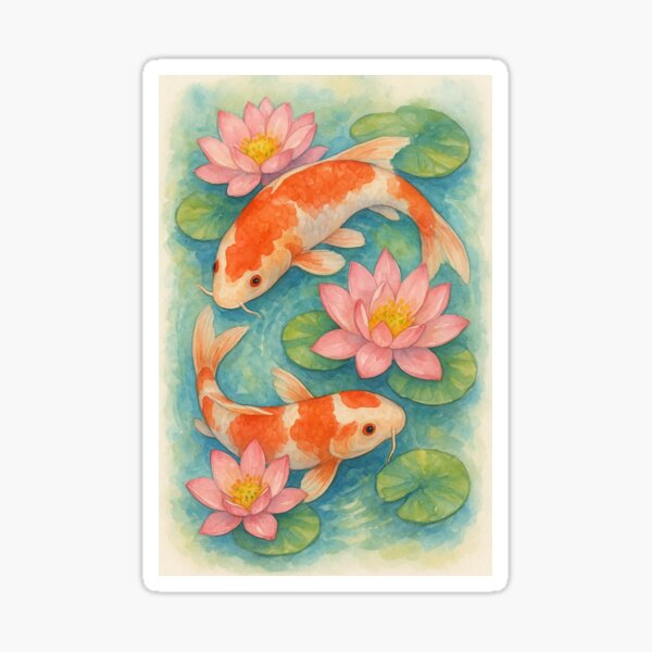 Item preview, Koi Pond Tranquility – Lotus Dreams and Gentle Ripples designed and sold by coconova.
