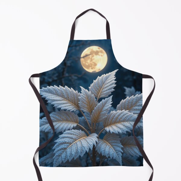 Item preview, Frosted Leaves: Silvery Golden Veins Sparkling in Winter Frost designed and sold by semenol.