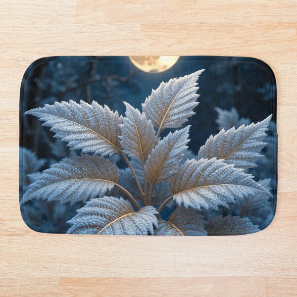 Item preview, Frosted Leaves: Silvery Golden Veins Sparkling in Winter Frost designed and sold by semenol.