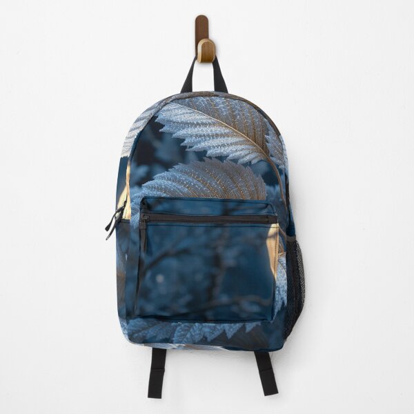 Item preview, Frosted Leaves: Silvery Golden Veins Sparkling in Winter Frost designed and sold by semenol.