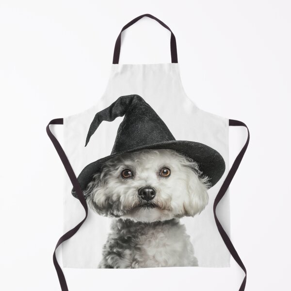 Item preview, Bichon Frise Dog Wearing Halloween Witch Hat designed and sold by LazyOwlStore.