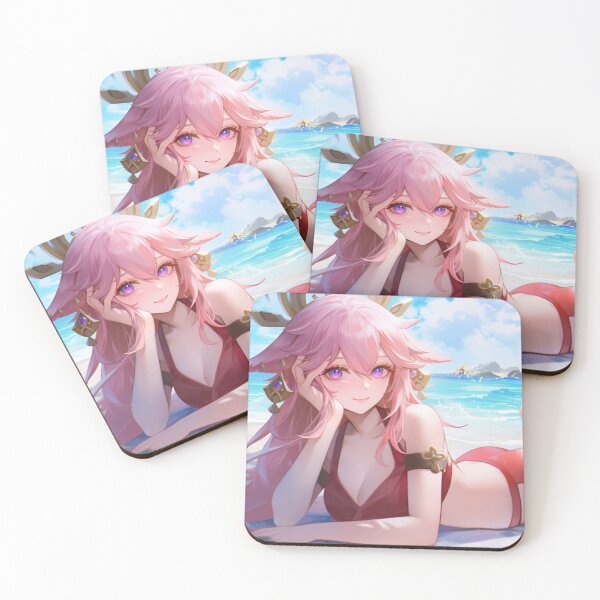 Item preview, Yae Miko Beach designed and sold by jinwooo.