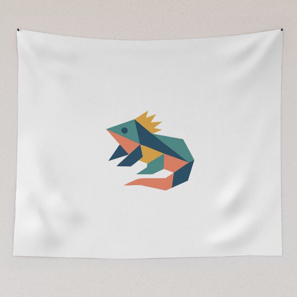 Item preview, Geometric Axolotl Illustration in Bold Modern Colors designed and sold by RetroPop23.