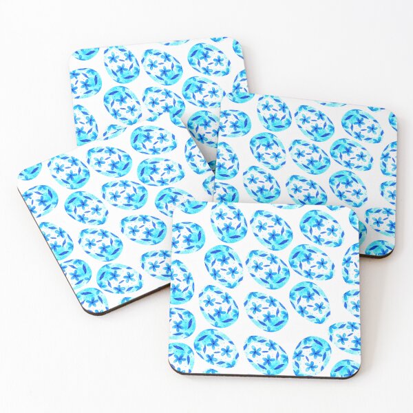 Item preview, King's Easter Hunt | Easter Hunt | Easter Eggs | Flower Design | Blue | Capri Blue | White  designed and sold by Kingcls.
