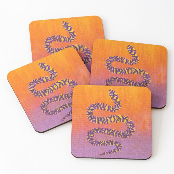 Item preview, Sunset Mirage Abstract Snake designed and sold by KinderSnakeArt.