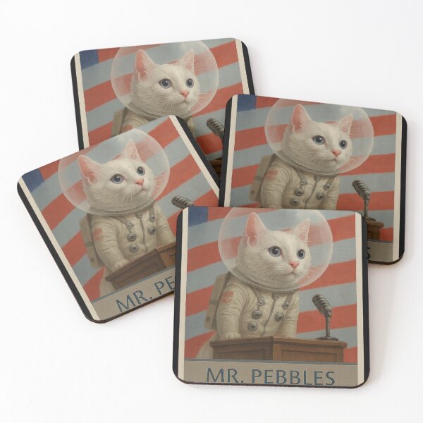 Item preview, Space Cat President – Retro Astronaut Propaganda Poster designed and sold by ErmaGonzalez.