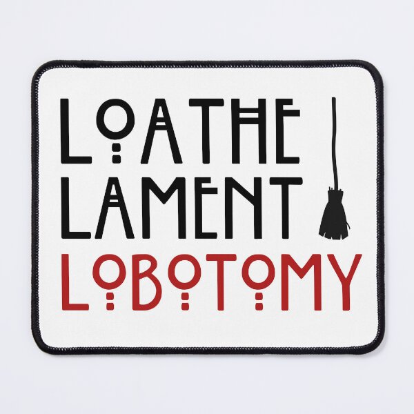Item preview, Loathe Lament Lobotomy Witch's Broom Rectangle Outline designed and sold by NDeYoungLLC.