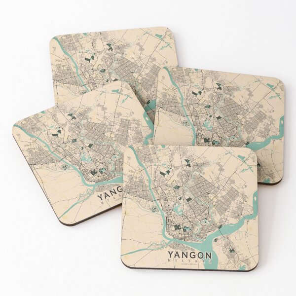 Item preview, Yangon City Map of Myanmar - Vintage designed and sold by deMAP.