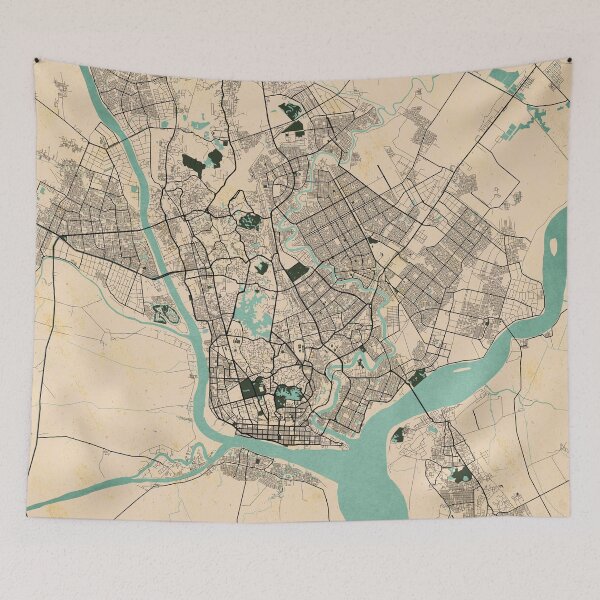 Item preview, Yangon City Map of Myanmar - Vintage designed and sold by deMAP.