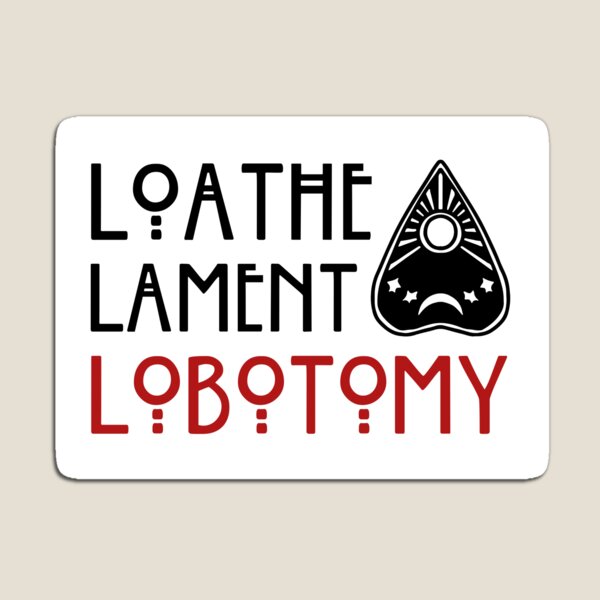 Item preview, Loathe Lament Lobotomy Planchette Rectangle Outline designed and sold by NDeYoungLLC.