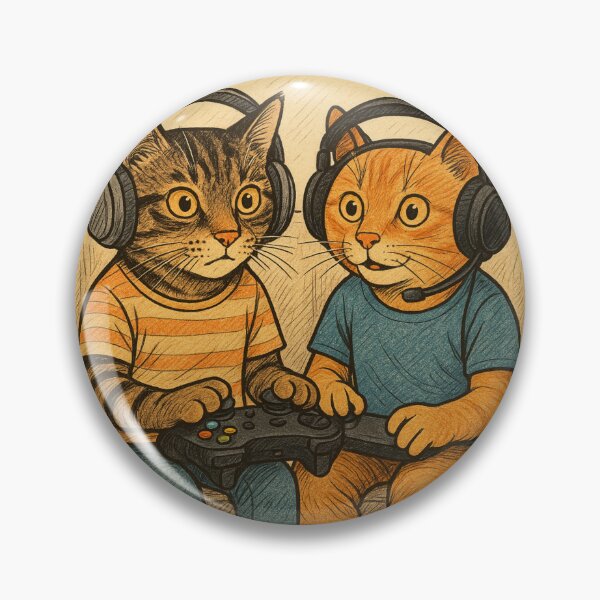 Item preview, Cat gamers designed and sold by YMStore.