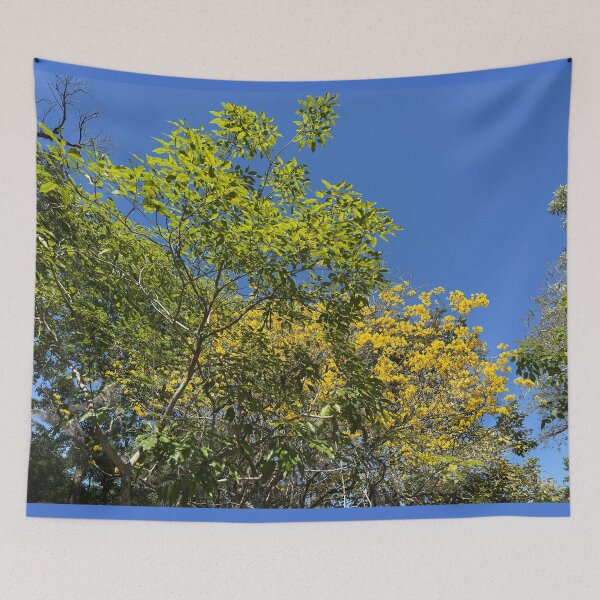 Item preview, Green Yellow Blue trees and sky designed and sold by Easley-Does-It.