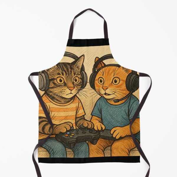 Item preview, Cat gamers designed and sold by YMStore.
