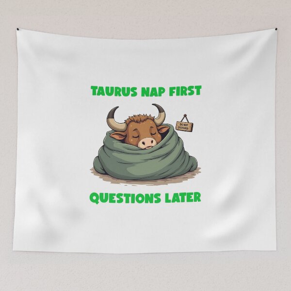 Item preview, TAURUS NAP FIRST QUESTIONS LATER designed and sold by gogettadriptees.