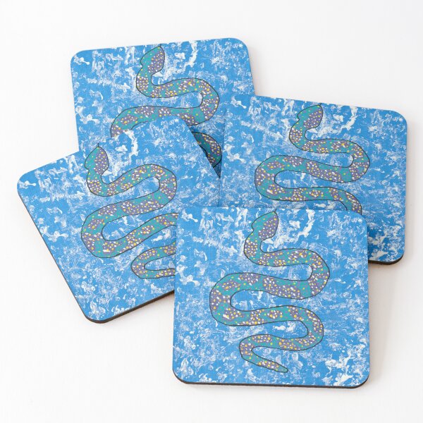Item preview, Ocean Spark Abstract Snake Black Outline designed and sold by KinderSnakeArt.