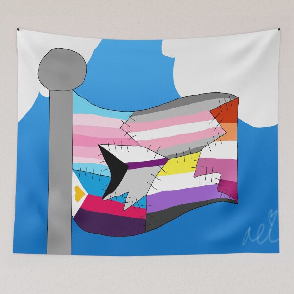 Item preview, Patchwork Flag designed and sold by Foxydra.