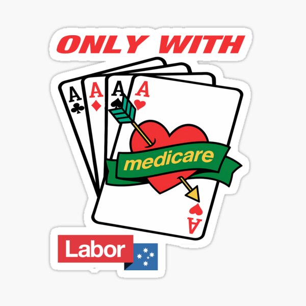Vista previa del artículo con la obra «Partido Laborista de Australia Medicare», diseñado y vendido por CoolCrazyQuirky.