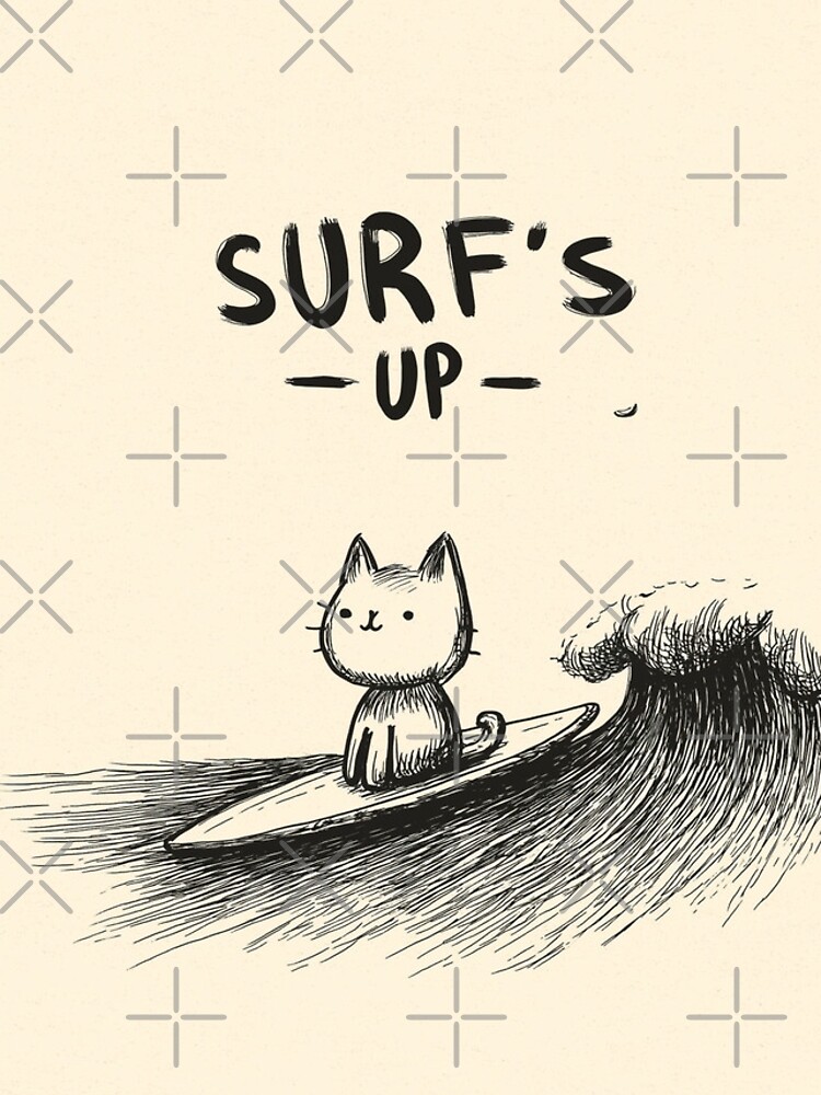 Thumbnail 4 of 4, iPhone Case, Surf Cat designed and sold by Rtymer.
