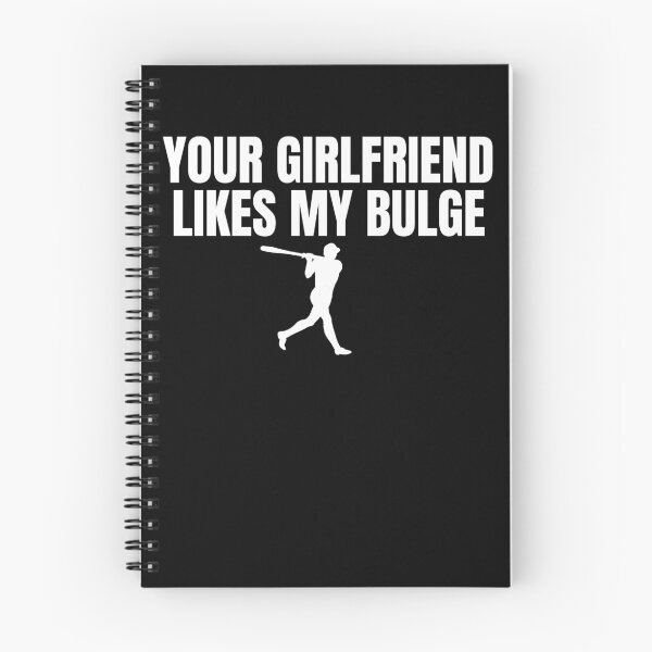 Item preview, Your Girlfriend Likes My Bulge Funny Men's Baseball Gear designed and sold by DynamicDesign.