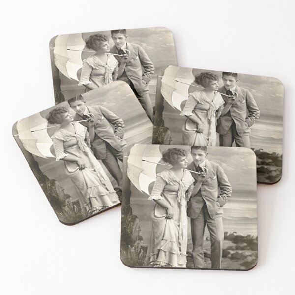 Item preview, Vintage Romantic Couple with Parasol – Early 1900s Photography designed and sold by CASturgill.