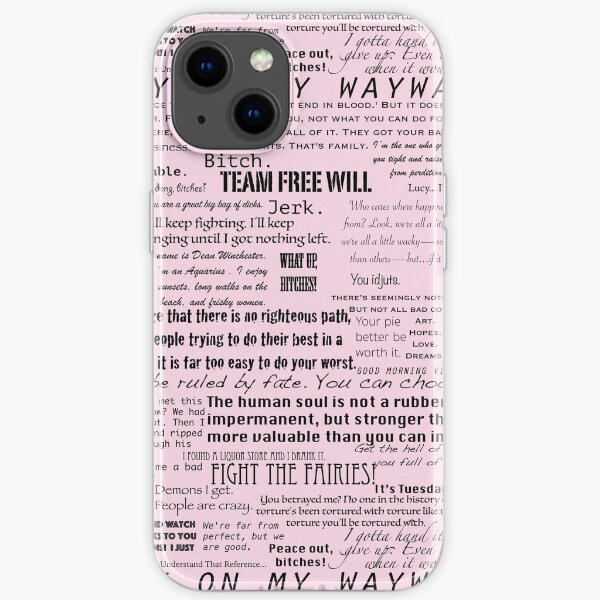 Supernatural Quotes Text Edit iPhone Soft Case