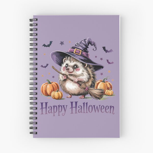 Item preview, Cute Halloween Hedgehog Witch with Pumpkins designed and sold by BirdsnStuff.