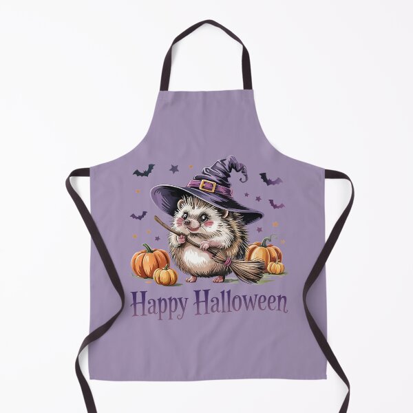 Item preview, Cute Halloween Hedgehog Witch with Pumpkins designed and sold by BirdsnStuff.