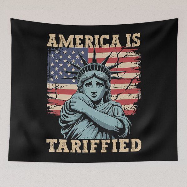 Item preview, America Is Tarrified Parody Statement Bold Political Humor designed and sold by SunsetGlimpse.