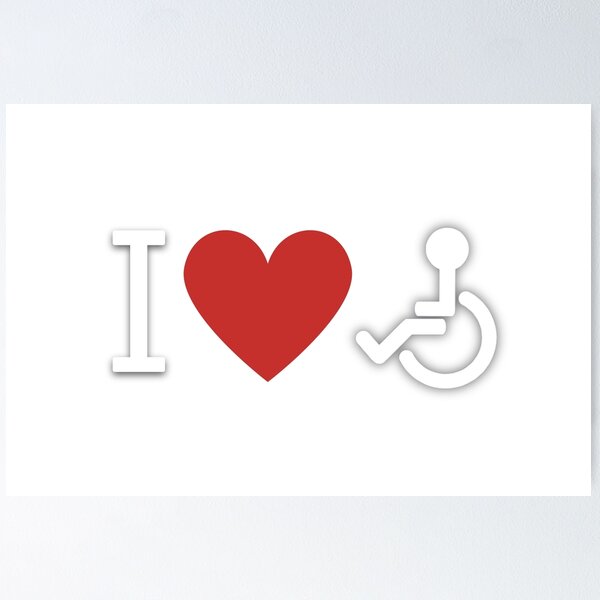 Item preview, I ♥️ ♿️ (Disability Pride) designed and sold by Dateability.