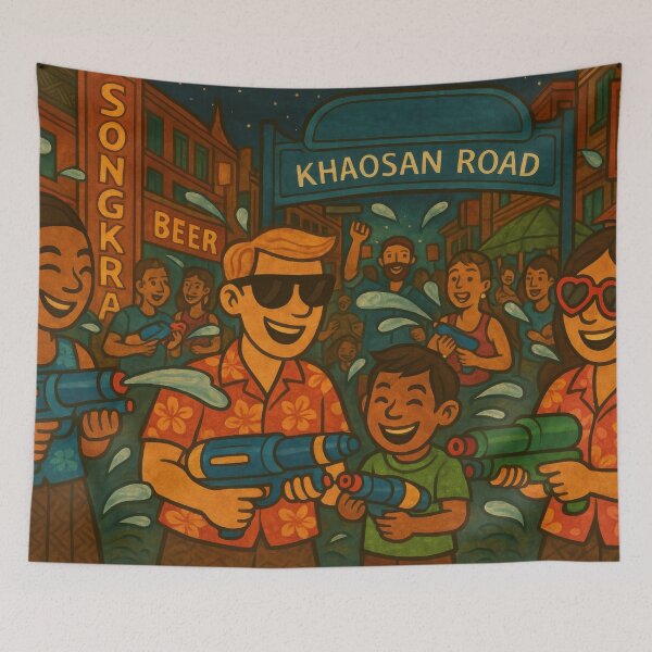 Item preview, Splash Madness on Khaosan Road designed and sold by BobArtGallery.